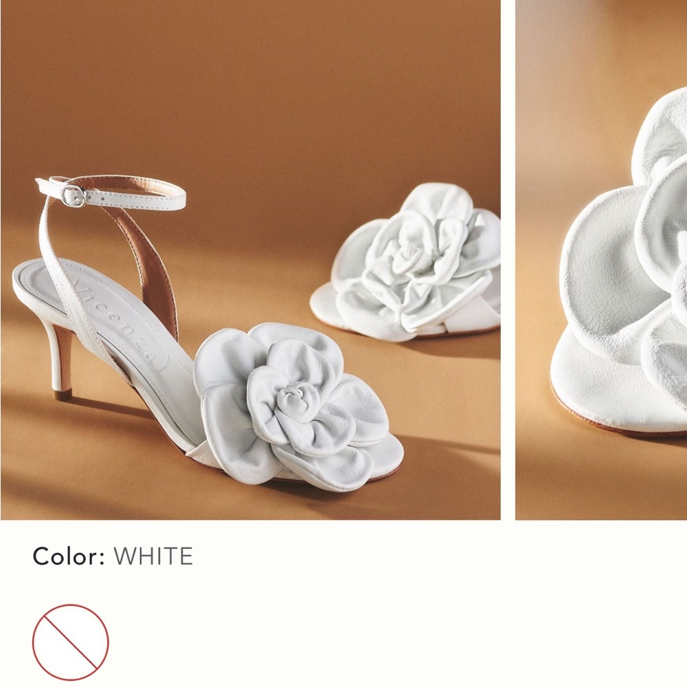 Vicenza flower heels never worn!